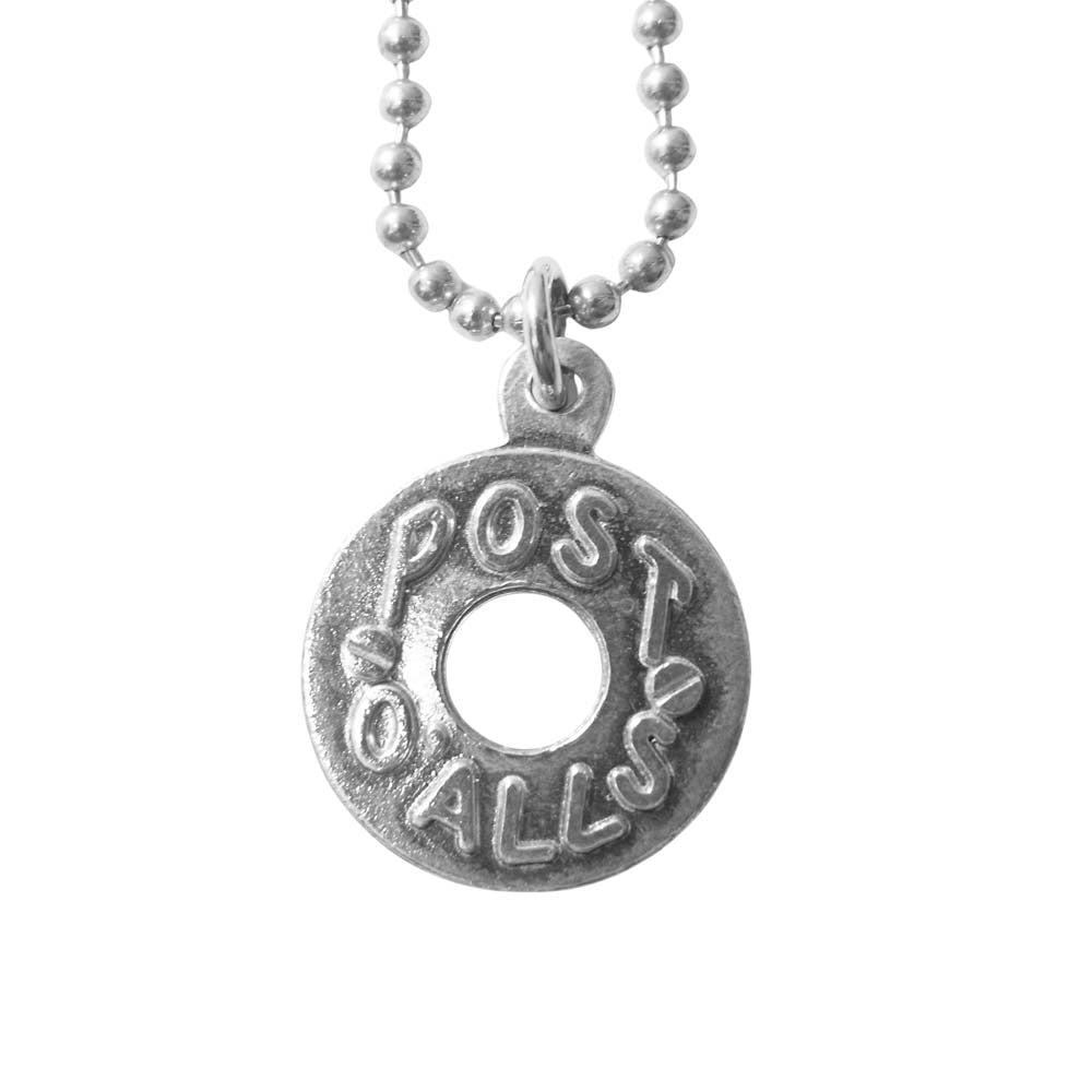 POST OVERALLS ポストオーバーオールズ River別注 DOUGHNUT PENDANT ドーナツ ペンダント ネックレス シルバー系【美品】【中古】