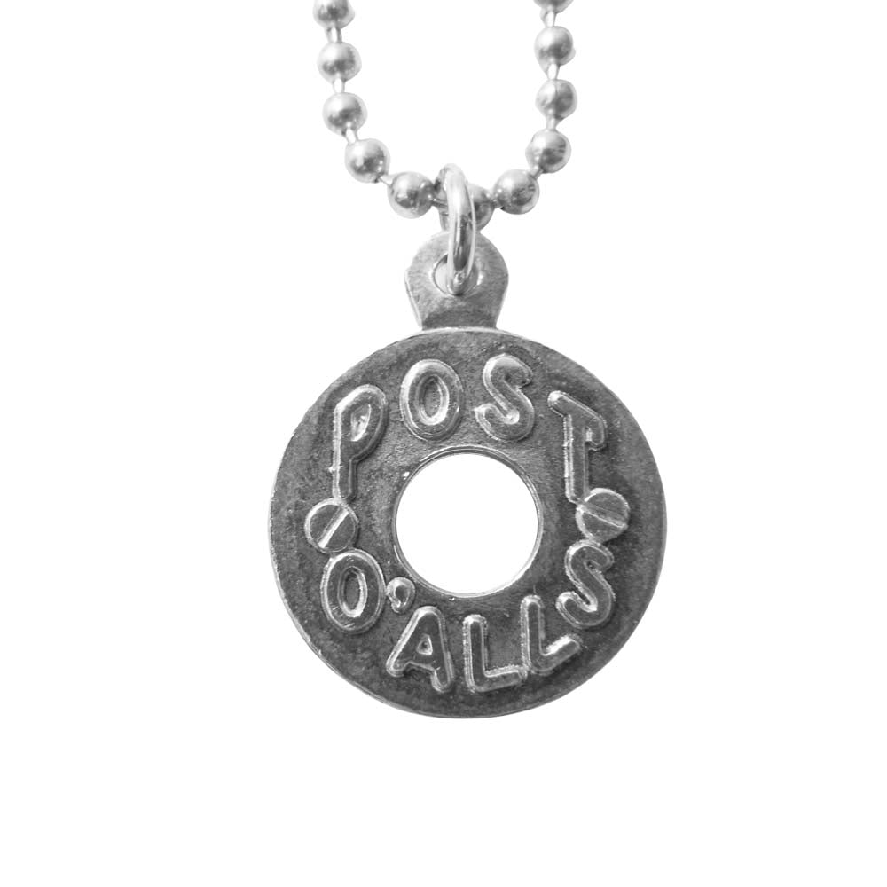 POST OVERALLS ポストオーバーオールズ River別注 DOUGHNUT PENDANT ドーナツ ペンダント ネックレス シルバー系【美品】【中古】