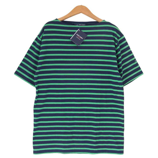 SAINT JAMES セントジェームス PIRIAC A DIVERS ピリアック ボーダーカットソー 紺×緑 T5【新古品】【未使用】【中古】