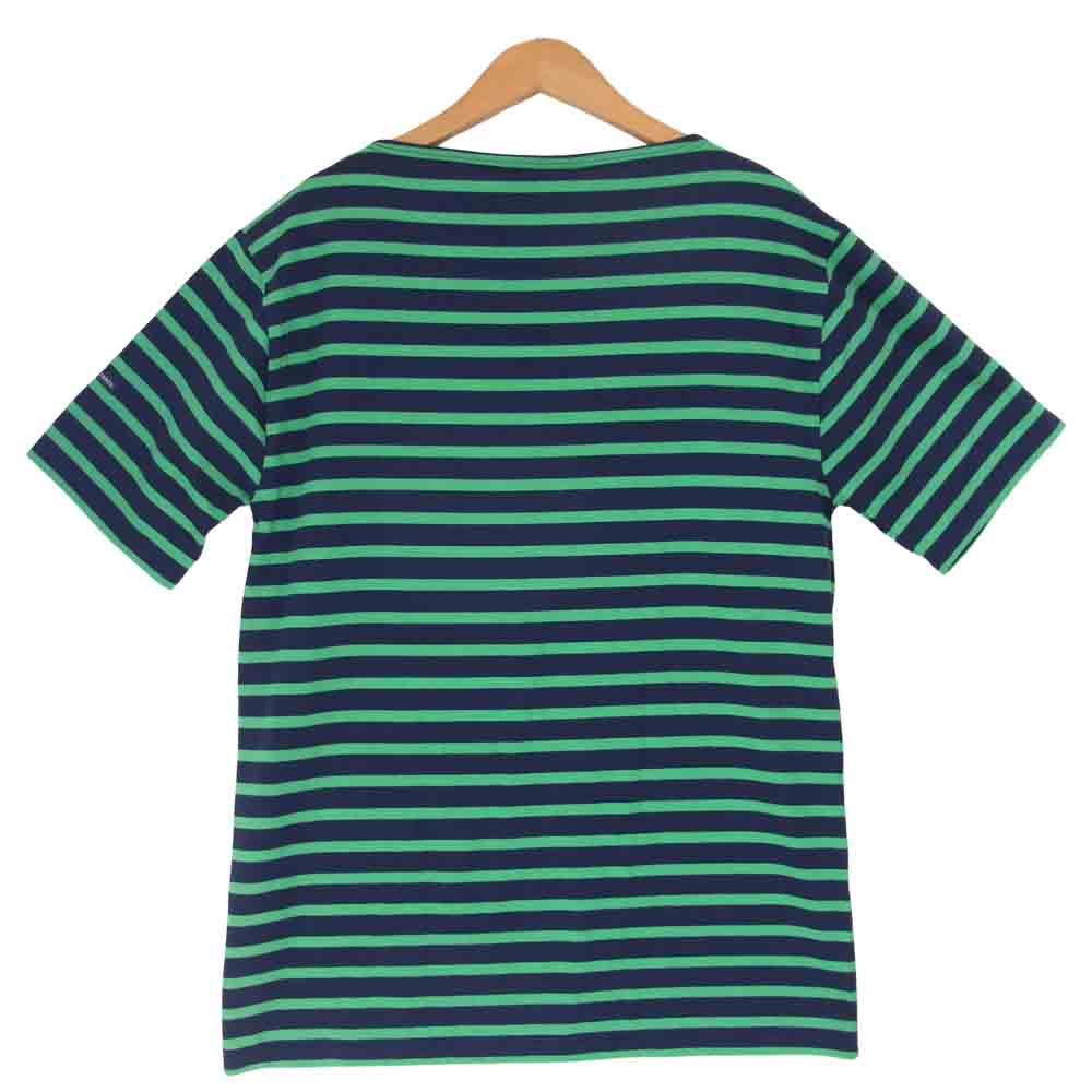 SAINT JAMES セントジェームス PIRIAC A DIVERS ピリアック ボーダーカットソー 紺×緑 T5【新古品】【未使用】【中古】