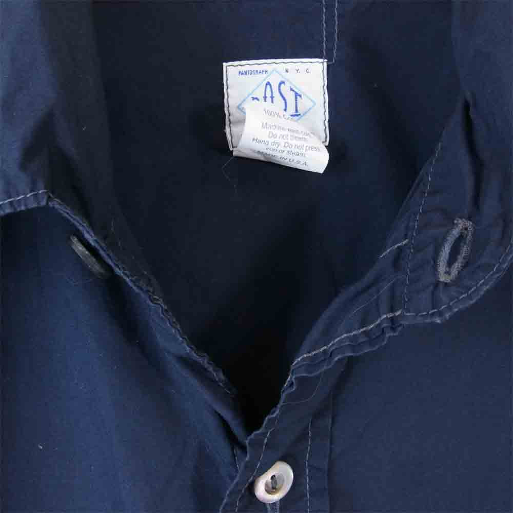 POST OVERALLS ポストオーバーオールズ 半袖 ワーク シャツ ネイビー系