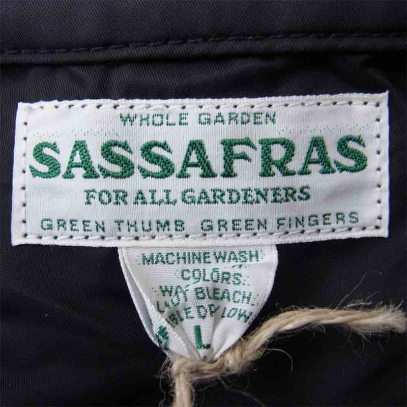 SASAFRAS ササフラス SF-171265 Gardener Bud Breaker Nylon Twill ガーデナー バド ブレーカー ナイロン ツイル ジャケット ブラック系 L【新古品】【未使用】【中古】