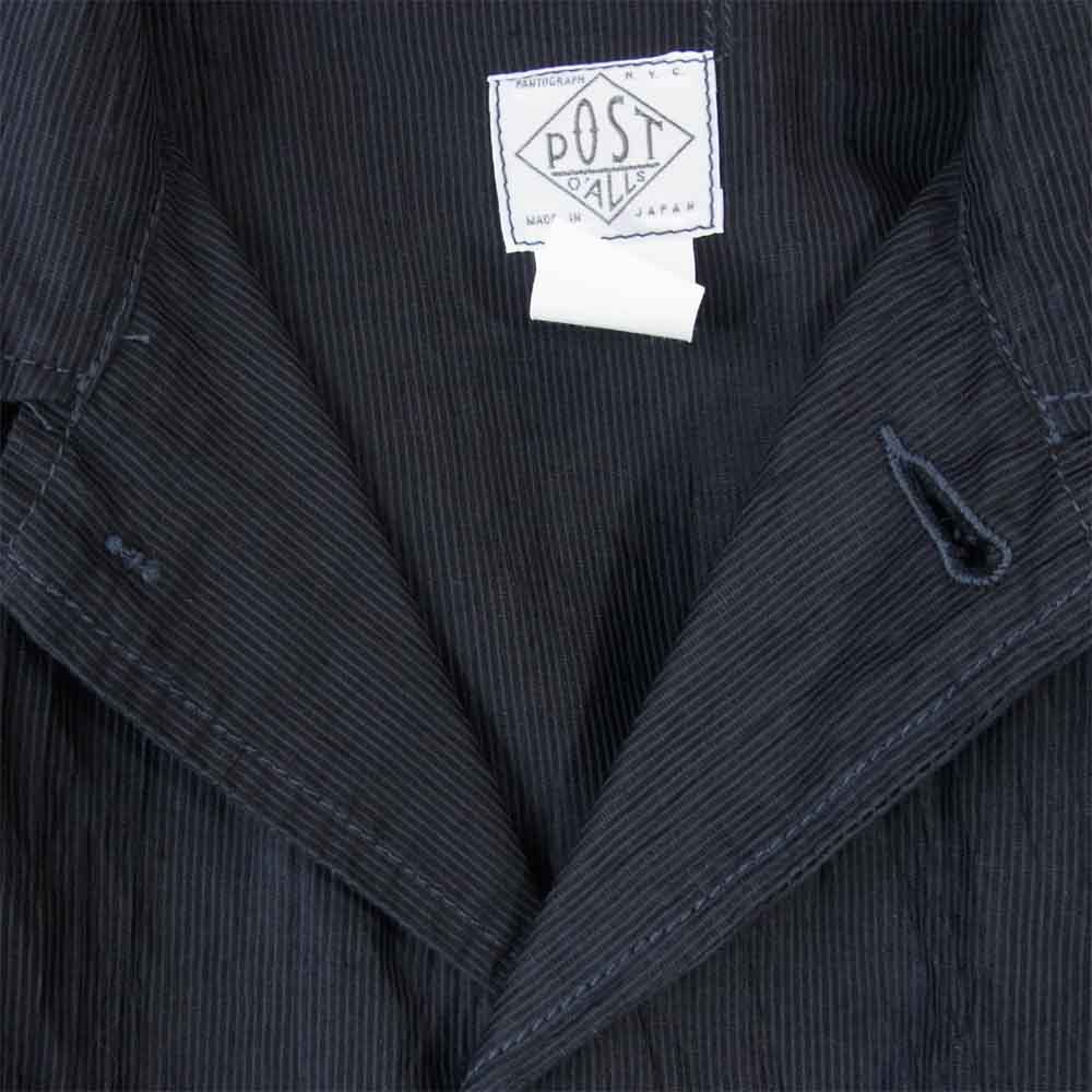 POST OVERALLS ポストオーバーオールズ 3104-CL1 WALKABOUT 2 ウォークアバウト 長袖 シャツ ジャケット ブラック ブラック系 S【新古品】【未使用】【中古】