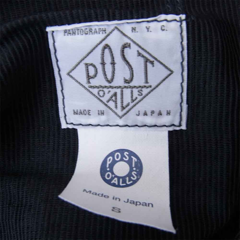 POST OVERALLS ポストオーバーオールズ 3104-CL1 WALKABOUT 2 ウォークアバウト 長袖 シャツ ジャケット ブラック ブラック系 S【新古品】【未使用】【中古】