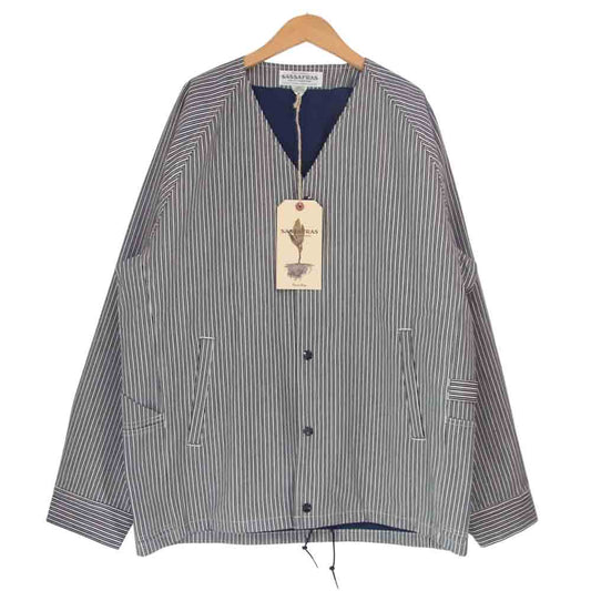 SASAFRAS ササフラス Gardenia EZ Jacket ガーデニア イージー ジャケット 紺×白 XL【新古品】【未使用】【中古】