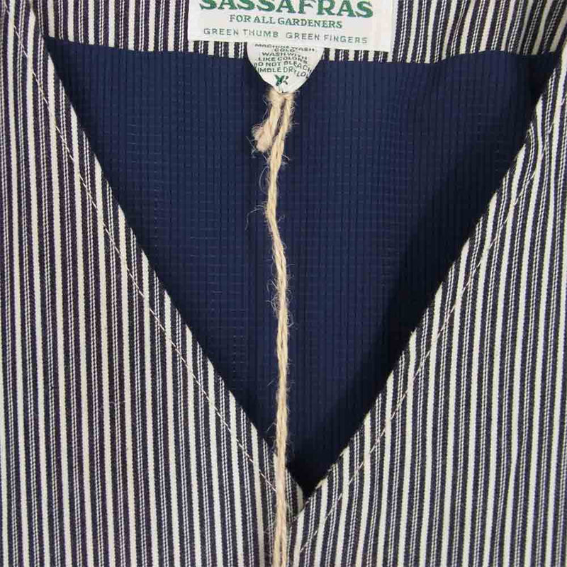 SASAFRAS ササフラス Gardenia EZ Jacket ガーデニア イージー ジャケット 紺×白 XL【新古品】【未使用】【中古】