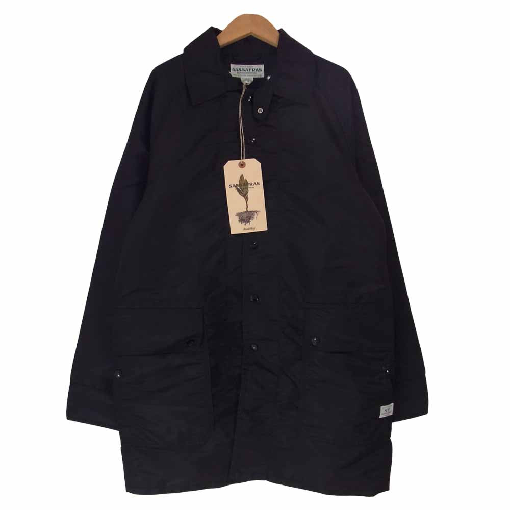SASAFRAS ササフラス SF-201697 Fall Leaf Coat ＋ Nylon Twill フォール リーフ ナイロン ツイル コート ブラック系 S【新古品】【未使用】【中古】