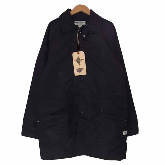 SASAFRAS ササフラス SF-201697 Fall Leaf Coat ＋ Nylon Twill フォール リーフ ナイロン ツイル コート ブラック系 S【新古品】【未使用】【中古】