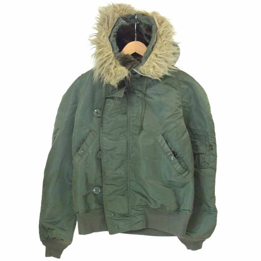 ALPHA アルファ J-6278F N-2B フライト ジャケット カーキ系 M【中古】