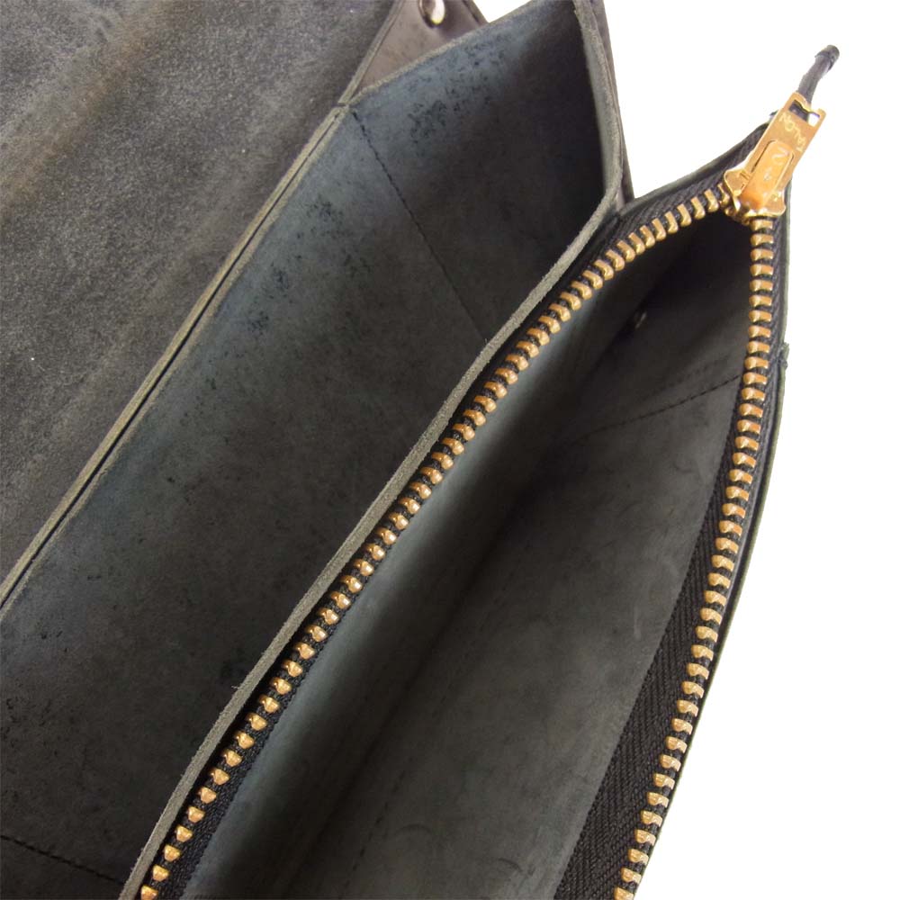 TENDERLOIN テンダーロイン 13AW × ポーター PORTER 本店限定 T-WALLET CORDOVAN コードバン ロング ウォレット ブラック系【中古】