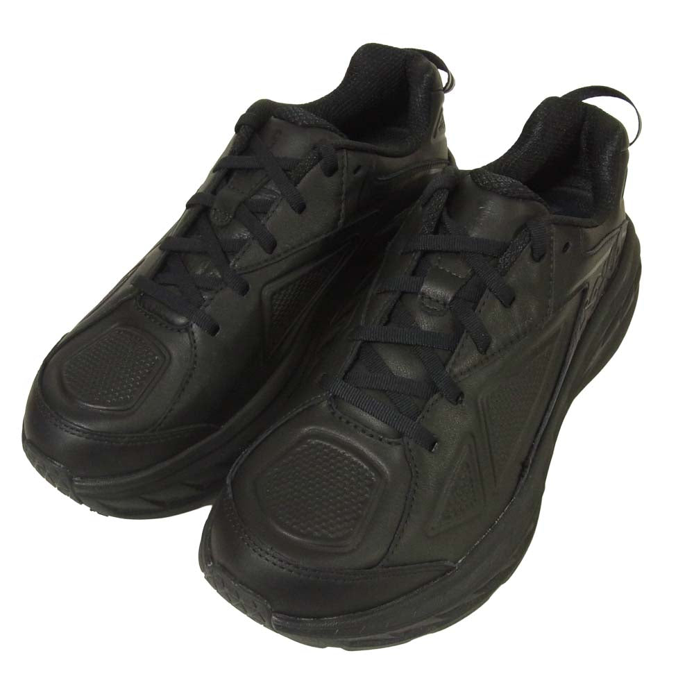 HOKA ONE ONE ホカ オネオネ 1019752 BONDAI LTR WIDE ボンダイ レザー ワイド ランニング スニーカー ブラック系 26cm【新古品】【未使用】【中古】