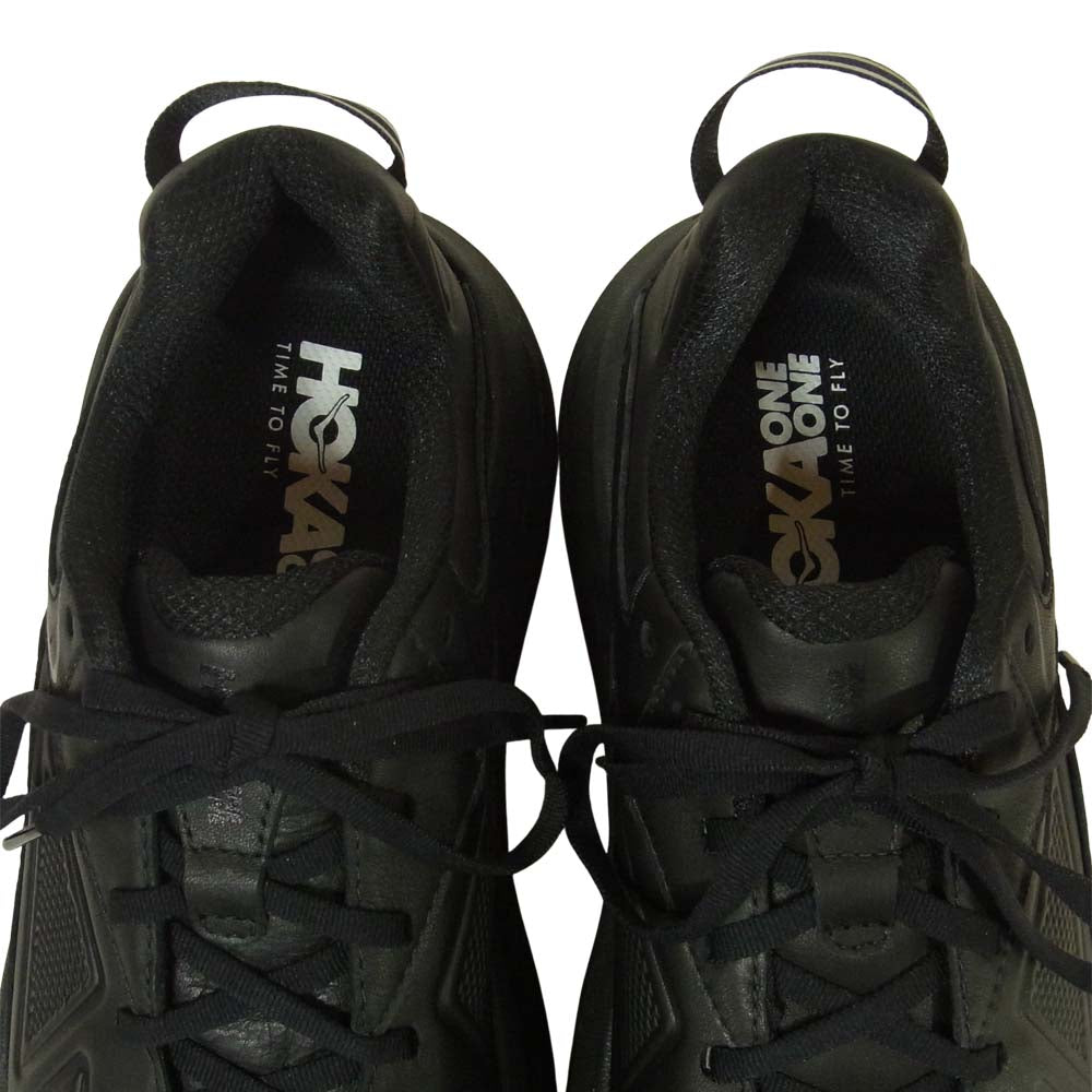 HOKA ONE ONE ホカ オネオネ 1019752 BONDAI LTR WIDE ボンダイ レザー ワイド ランニング スニーカー ブラック系 26cm【新古品】【未使用】【中古】