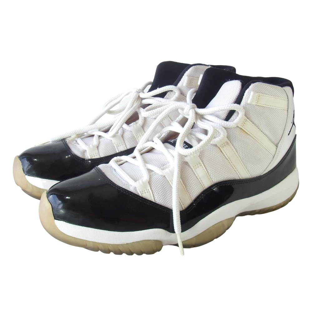 NIKE ナイキ 378037-107 AIR JORDAN 11 RETRO エア ジョーダン 11 コンコルド レトロ ハイカットスニーカー 白×黒 29.5【中古】