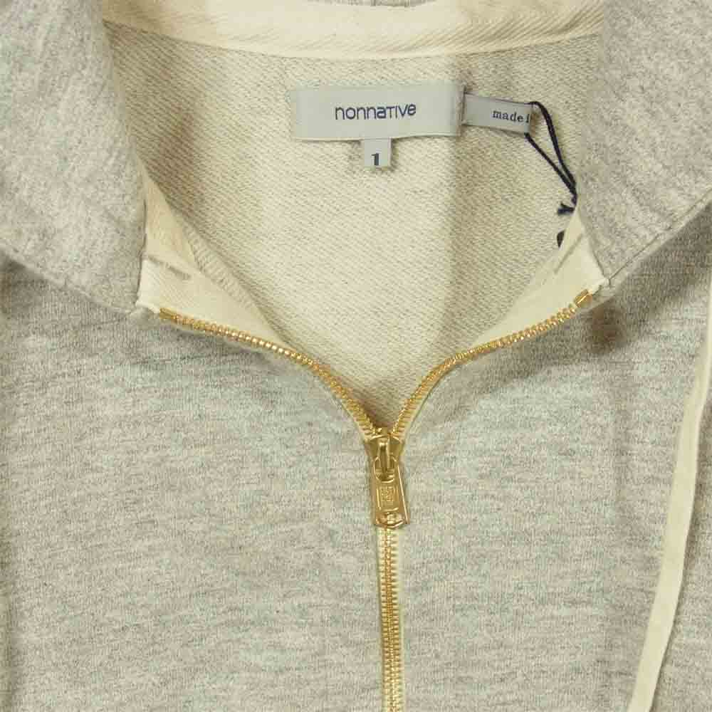 nonnative ノンネイティブ NN-C1909 DWELLER HOODED FULL ZIP COTTON SWEAT フルジップ コットン フーデッド スウェット パーカー グレー系 1【新古品】【未使用】【中古】