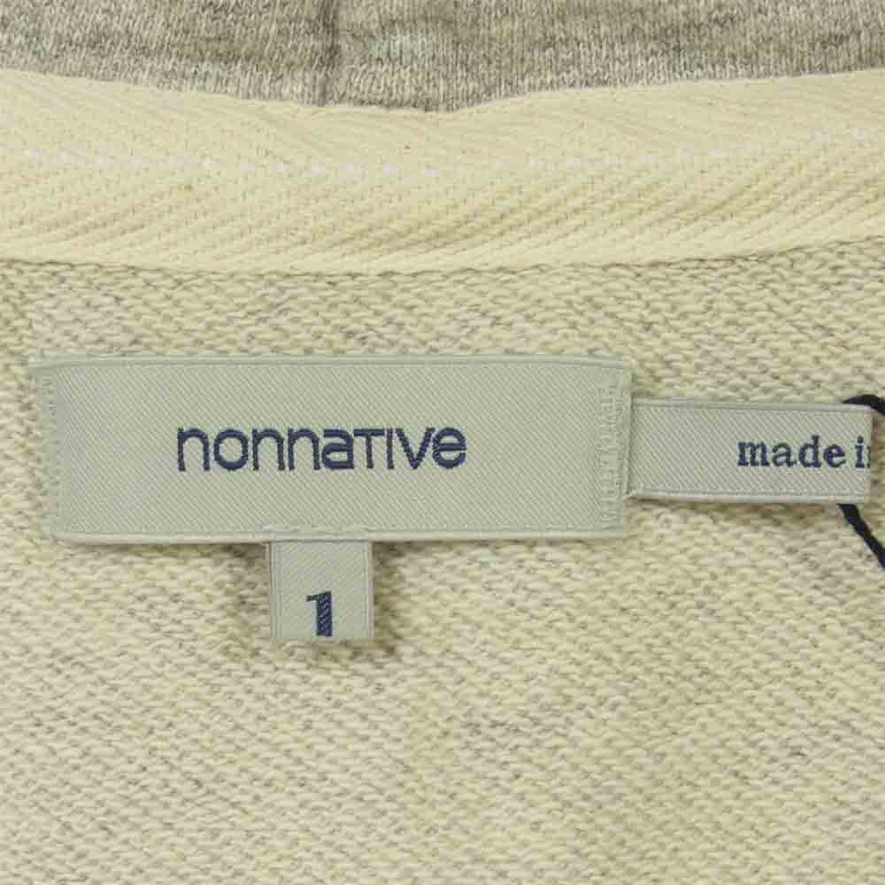 nonnative ノンネイティブ NN-C1909 DWELLER HOODED FULL ZIP COTTON SWEAT フルジップ コットン フーデッド スウェット パーカー グレー系 1【新古品】【未使用】【中古】