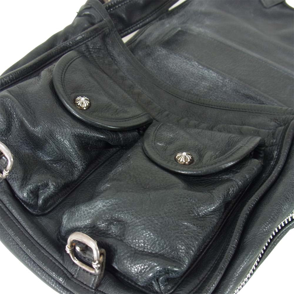 CHROME HEARTS クロムハーツ（原本無） SHOULDER BAG-TINY ガンスリンガー ストラップ レザー ショルダー バッグ ブラック系【中古】