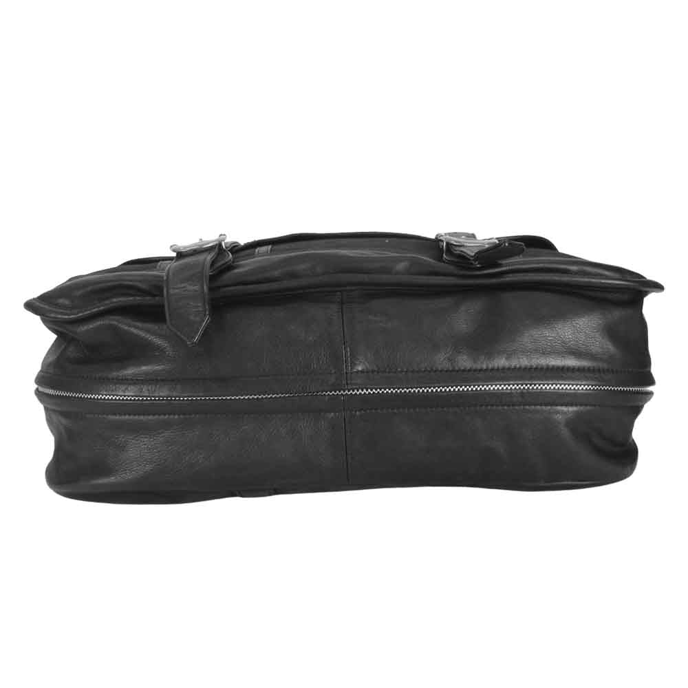 CHROME HEARTS クロムハーツ（原本無） メッセンジャー ワックスド コットン セメタリー クロス パッチ 2way ショルダー バッグ ブラック系【中古】