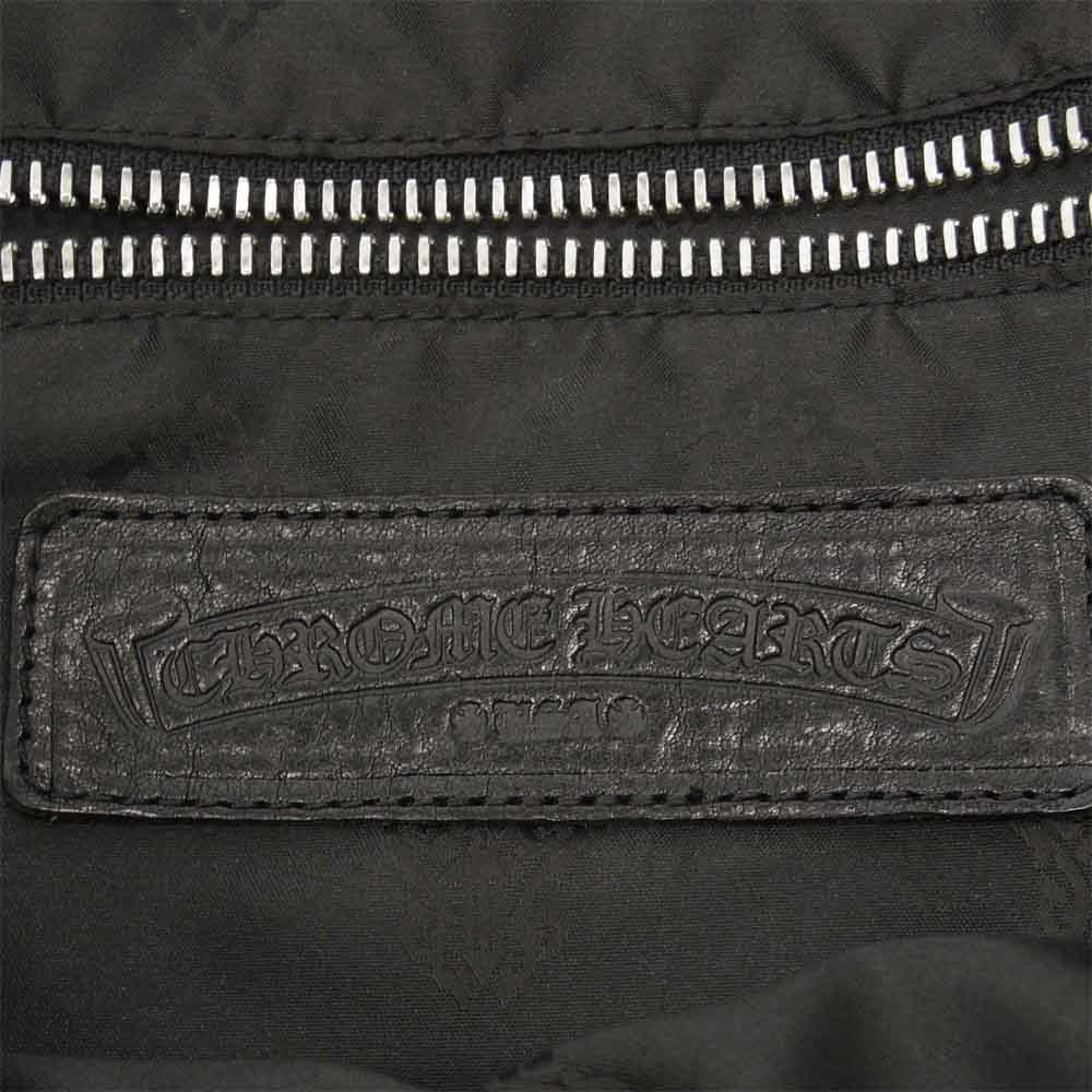 CHROME HEARTS クロムハーツ（原本無） メッセンジャー ワックスド コットン セメタリー クロス パッチ 2way ショルダー バッグ ブラック系【中古】