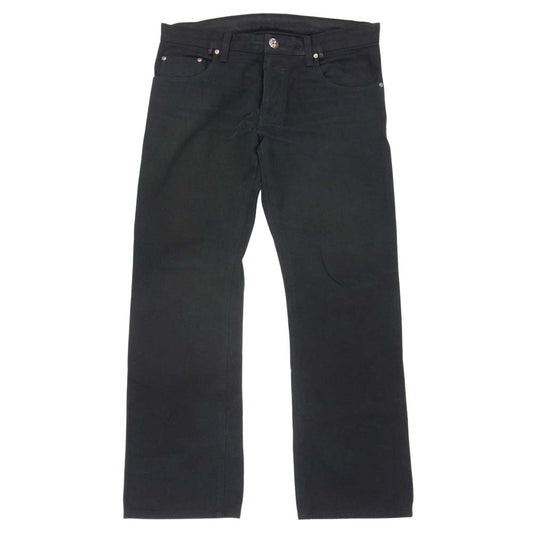 CHROME HEARTS クロムハーツ（原本無） ホースシュー ボタン ストレート デニム パンツ ブラック系 34【中古】