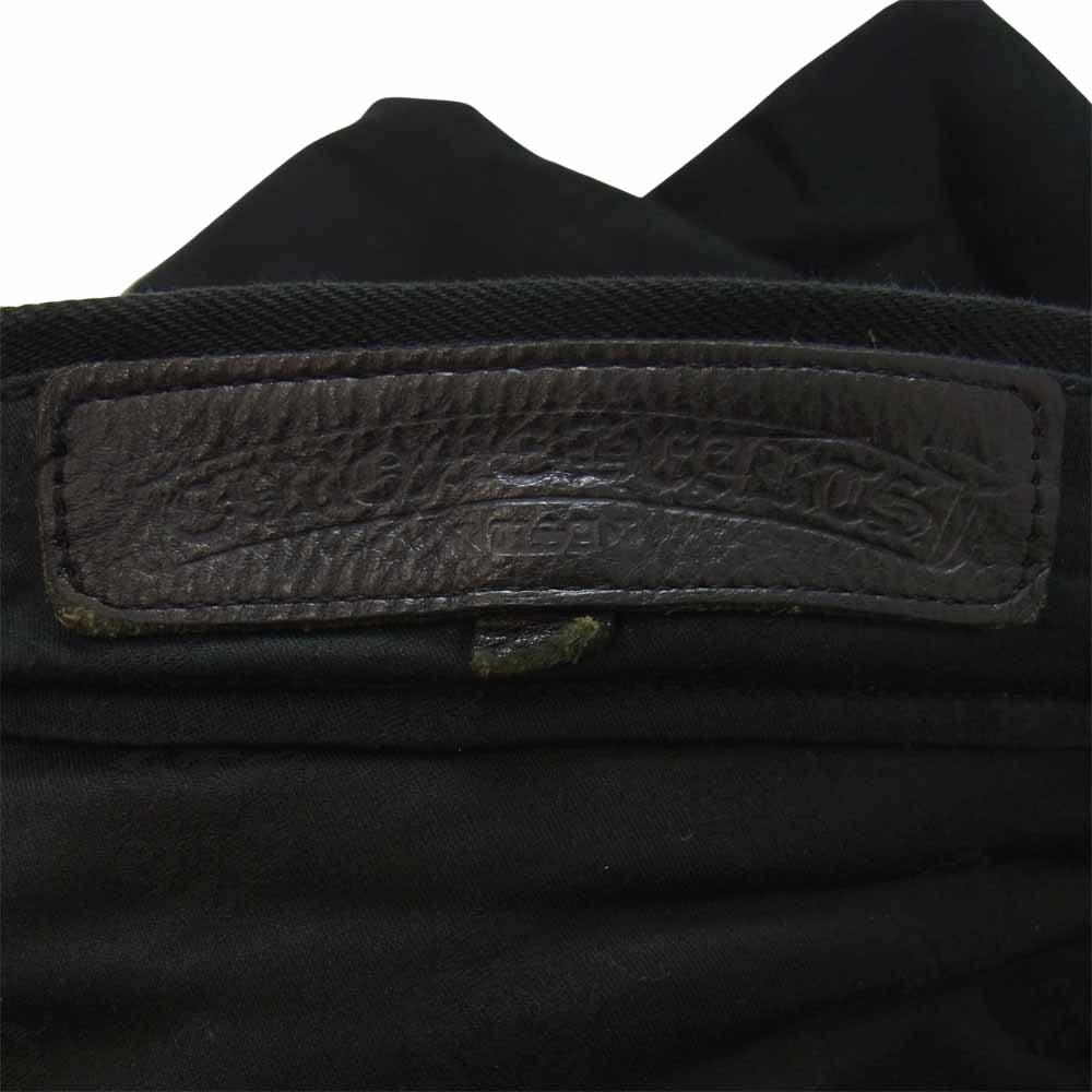 CHROME HEARTS クロムハーツ（原本無） ホースシュー ボタン ストレート デニム パンツ ブラック系 34【中古】