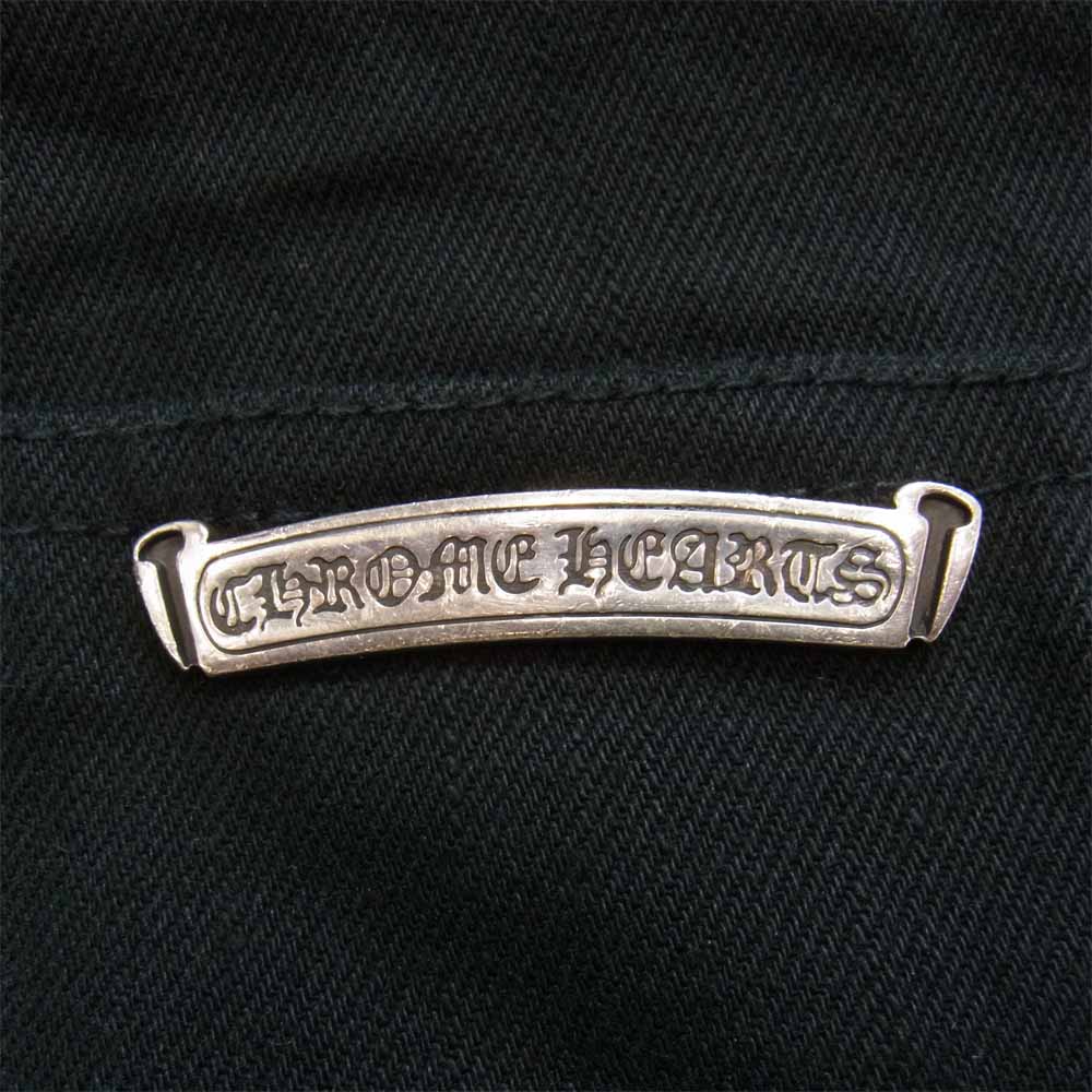 CHROME HEARTS クロムハーツ（原本無） ホースシュー ボタン ストレート デニム パンツ ブラック系 34【中古】