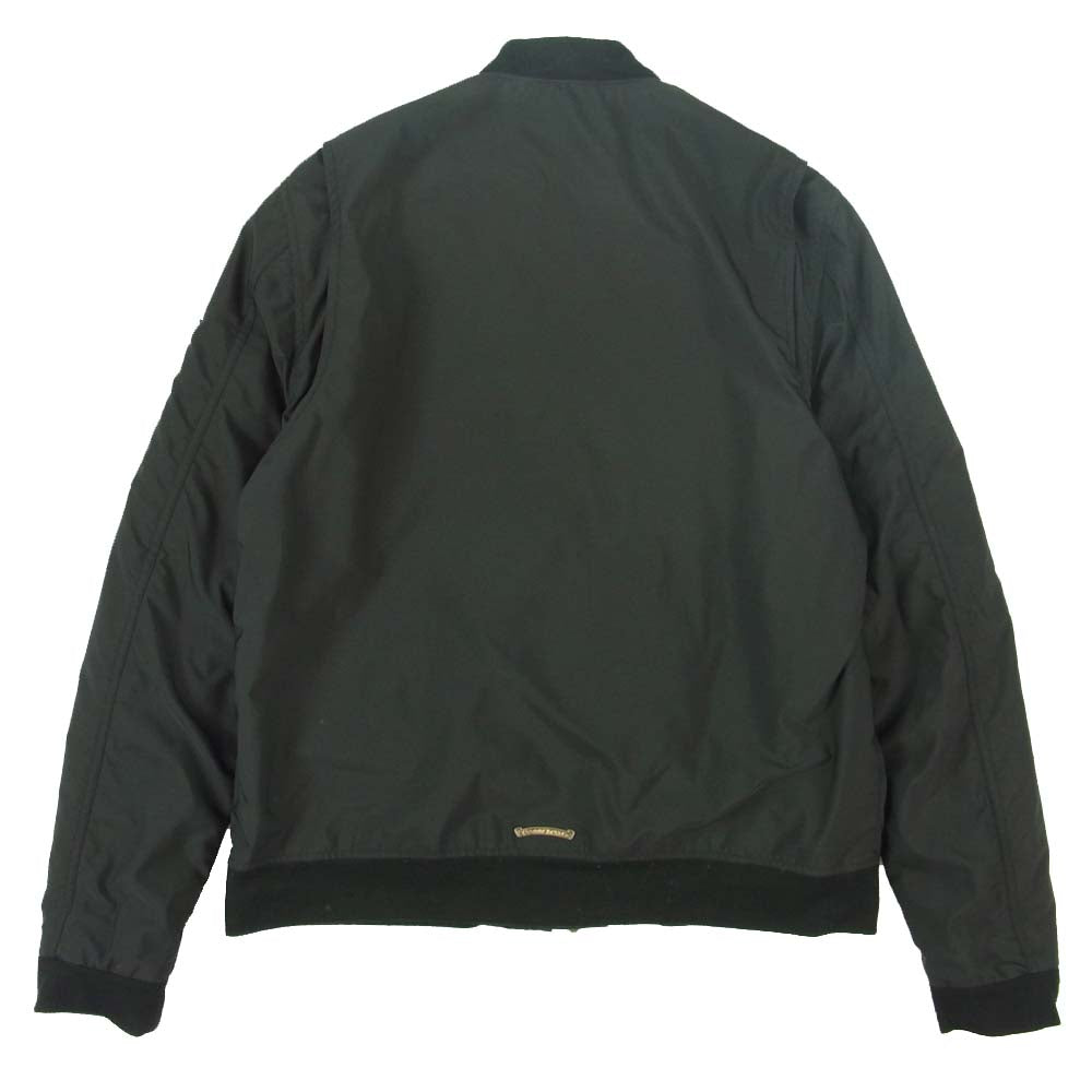 CHROME HEARTS クロムハーツ（原本無） 国内正規品 CLSSC BMBR STN DSMG MA-1 リブ カシミヤ ダガー ジップ ボンバー ブルゾン L（JVP） ブラック系 L【中古】