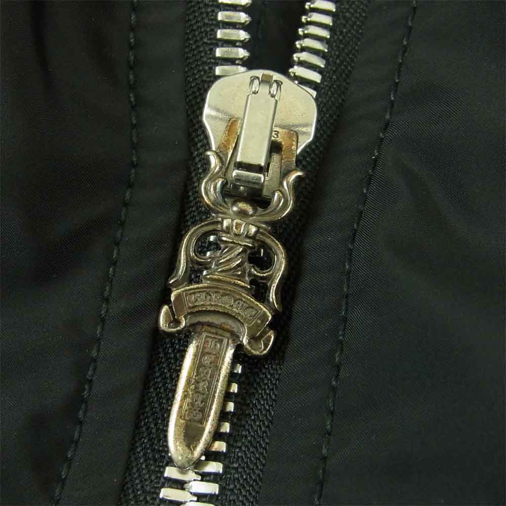CHROME HEARTS クロムハーツ（原本無） 国内正規品 CLSSC BMBR STN DSMG MA-1 リブ カシミヤ ダガー ジップ ボンバー ブルゾン L（JVP） ブラック系 L【中古】
