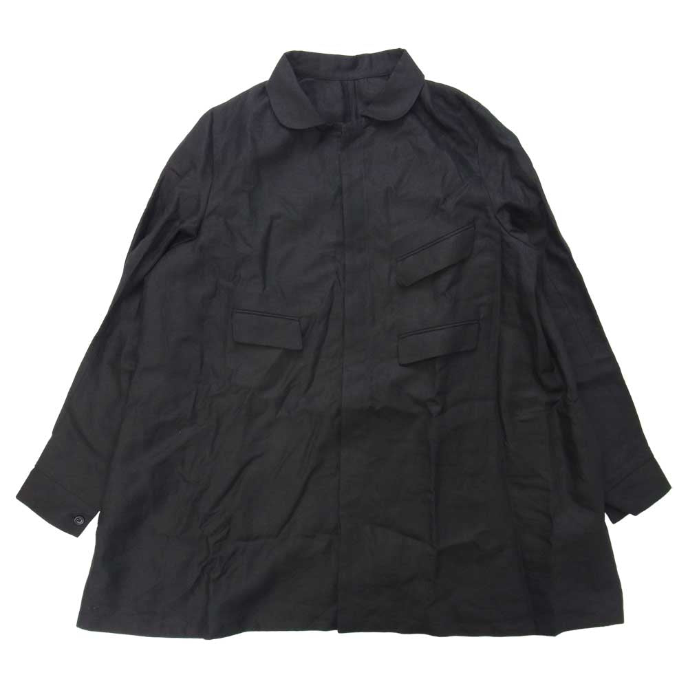アナトミカ BLOUSE VILLETTE ブラウス ヴィレット リネン ショップコート ブラック系 M【美品】【中古】