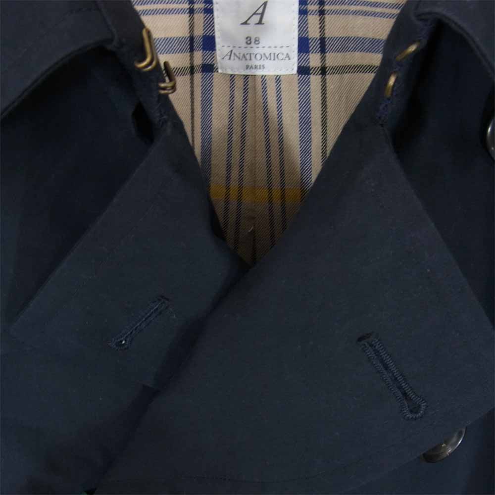 アナトミカ 530-502-06 TRENCH COAT VENTILE ベンタイル トレンチコート ネイビー系 38【極上美品】【中古】