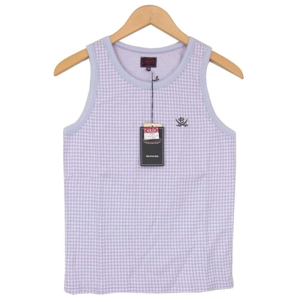 R.J.B アールジェイビー TP201  Hounds Tooth Tank Top 千鳥柄 タンクトップ パープル パープル系 38【新古品】【未使用】【中古】