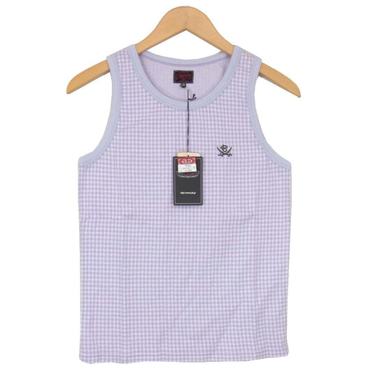 R.J.B アールジェイビー TP201  Hounds Tooth Tank Top 千鳥柄 タンクトップ パープル パープル系 38【新古品】【未使用】【中古】