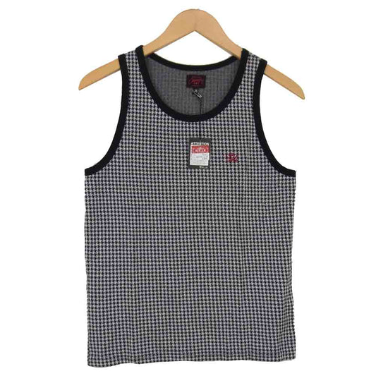 R.J.B アールジェイビー TP201  Hounds Tooth Tank Top 千鳥柄 タンクトップ ブラック ブラック系 38【新古品】【未使用】【中古】