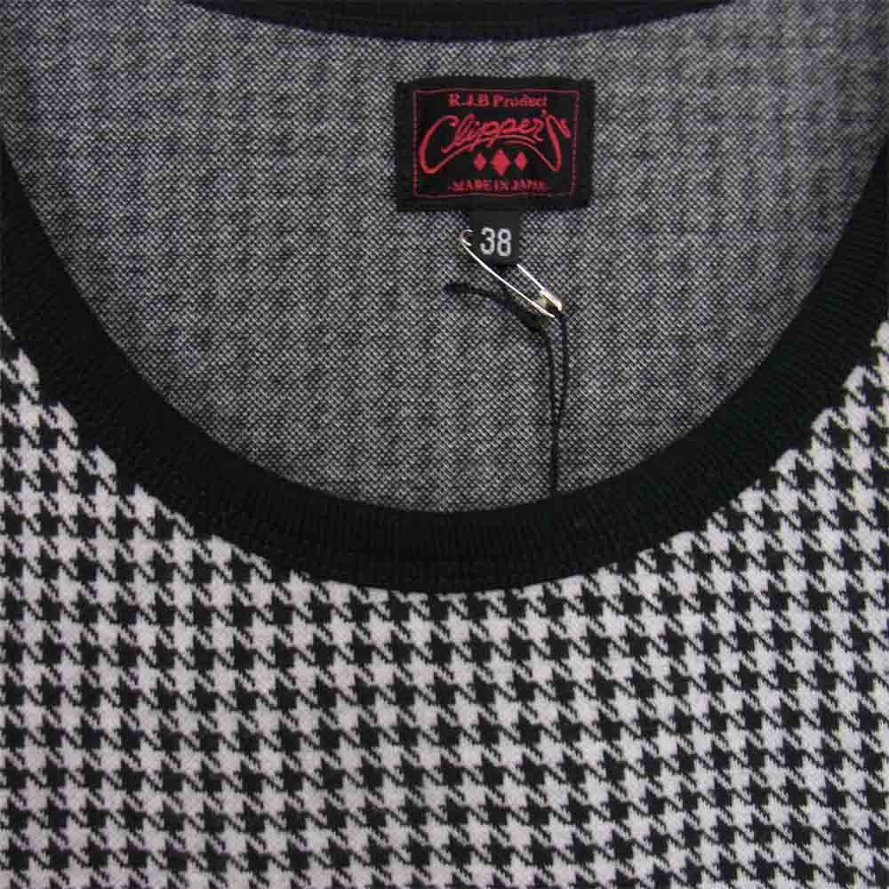 R.J.B アールジェイビー TP201  Hounds Tooth Tank Top 千鳥柄 タンクトップ ブラック ブラック系 38【新古品】【未使用】【中古】