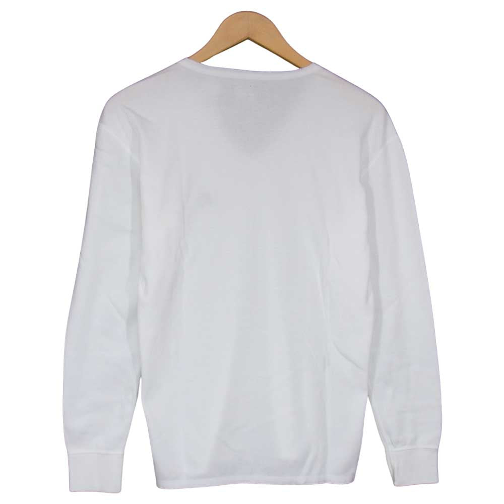 R.J.B アールジェイビー TV301L V-NECK FRAISE L/S ロングスリーブ Tシャツ ホワイト系 40【極上美品】【中古】