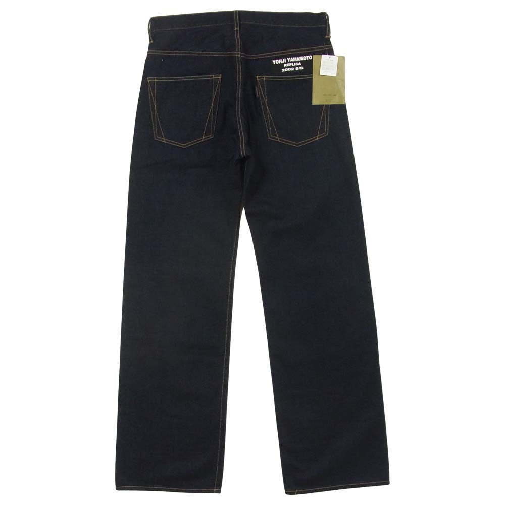 Yohji Yamamoto ヨウジヤマモト HC-P14-008-IA POUR HOMME プールオム 19AW REPLICA 2002 SS セルヴィッチ ワイド デニム パンツ インディゴブルー系 2【美品】【中古】
