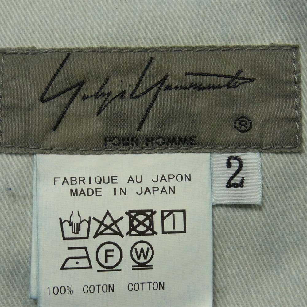 Yohji Yamamoto ヨウジヤマモト HC-P14-008-IA POUR HOMME プールオム 19AW REPLICA 2002 SS セルヴィッチ ワイド デニム パンツ インディゴブルー系 2【美品】【中古】