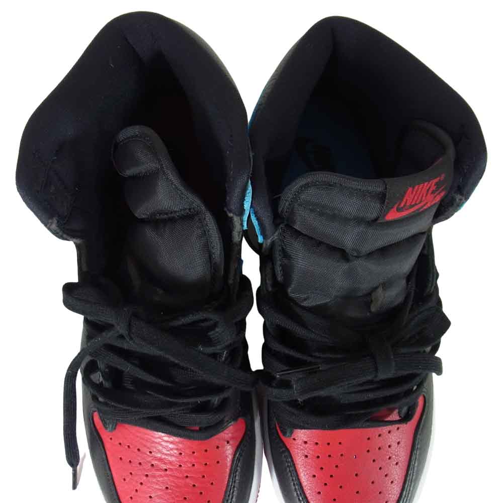 NIKE ナイキ 20SS CD0461-046 Jordan 1 Retro High NC to Chi Leather エアジョーダン 1 レトロ ハイ スニーカー ブルー系 26cm【極上美品】【中古】