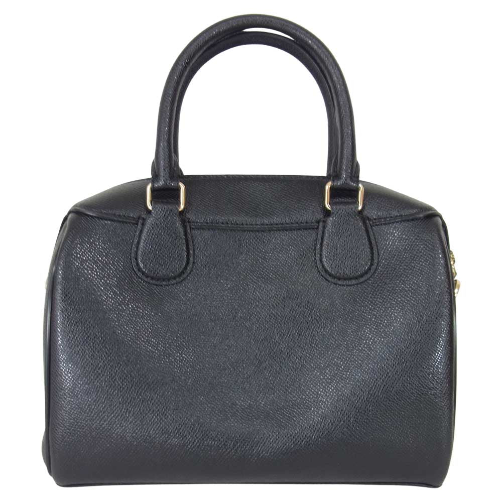 COACH コーチ F32202 ミニ サッチェル ショルダー バッグ ブラック系【中古】