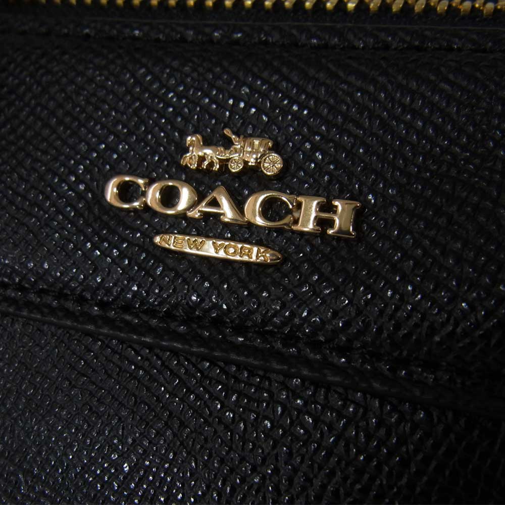 COACH コーチ F32202 ミニ サッチェル ショルダー バッグ ブラック系【中古】