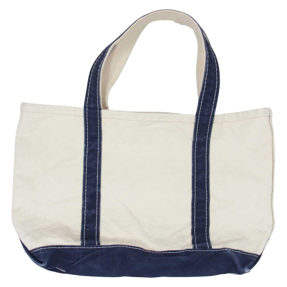 L.L.Bean エルエルビーン × レミレリーフ REMI RELIEF USA製 ヴィンテージ加工 キャンバス トートバッグ ネイビー系【中古】