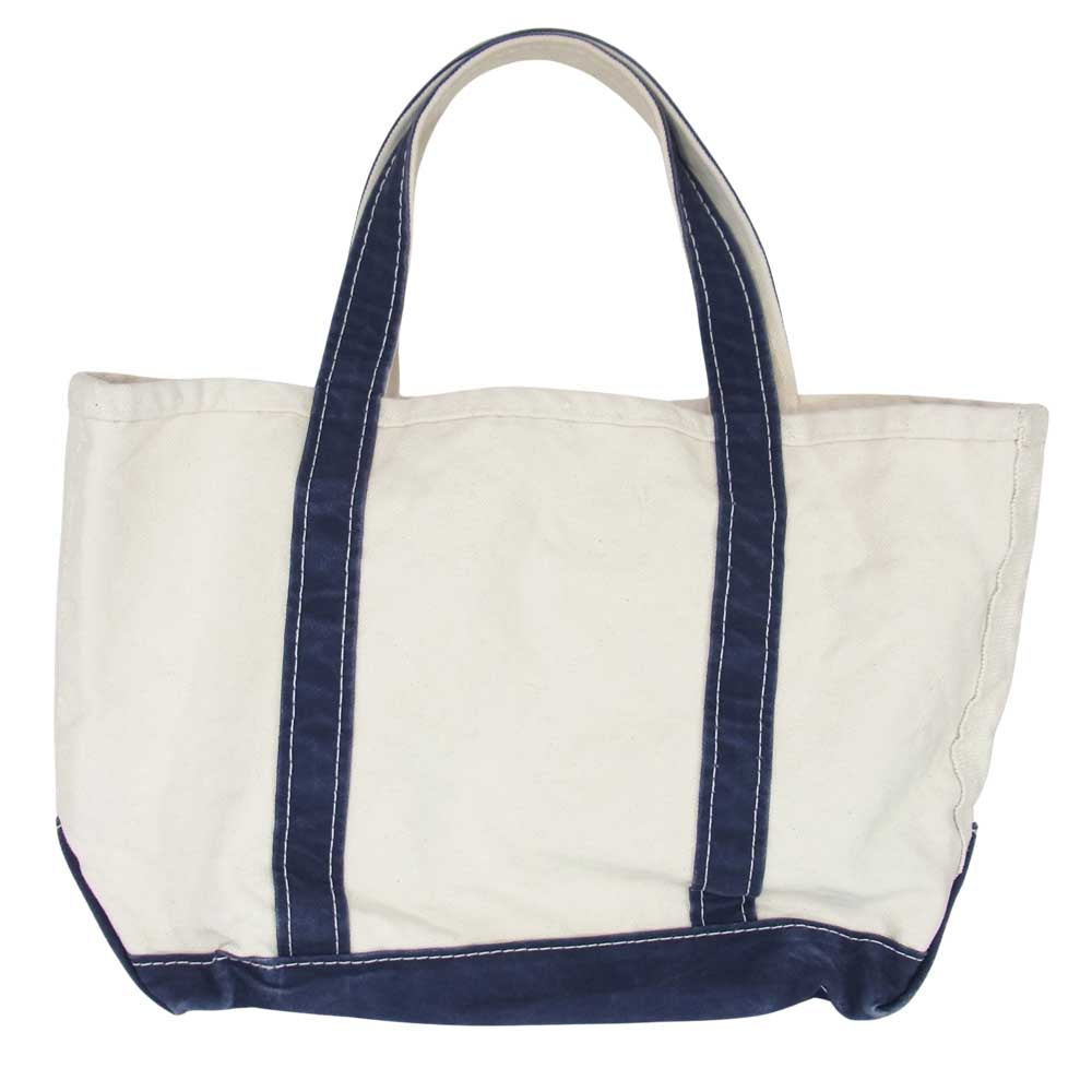 L.L.Bean エルエルビーン × レミレリーフ REMI RELIEF USA製 ヴィンテージ加工 キャンバス トートバッグ ネイビー系【中古】