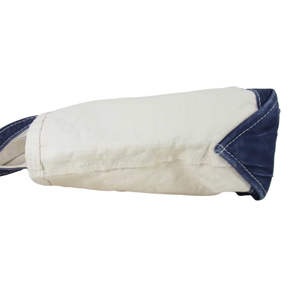 L.L.Bean エルエルビーン × レミレリーフ REMI RELIEF USA製 ヴィンテージ加工 キャンバス トートバッグ ネイビー系【中古】