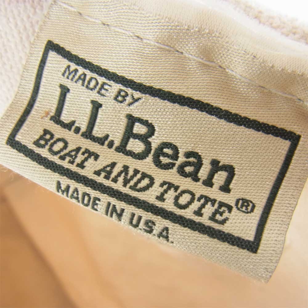 L.L.Bean エルエルビーン × レミレリーフ REMI RELIEF USA製 ヴィンテージ加工 キャンバス トートバッグ ネイビー系【中古】