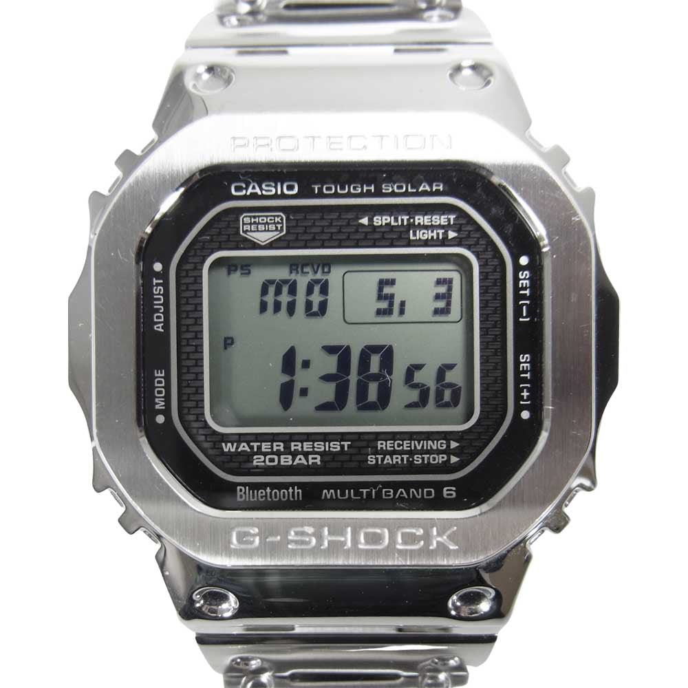G-SHOCK ジーショック GMW-B5000-1JF  電波ソーラーウォッチ Bluetooth対応 シルバー系【美品】【中古】
