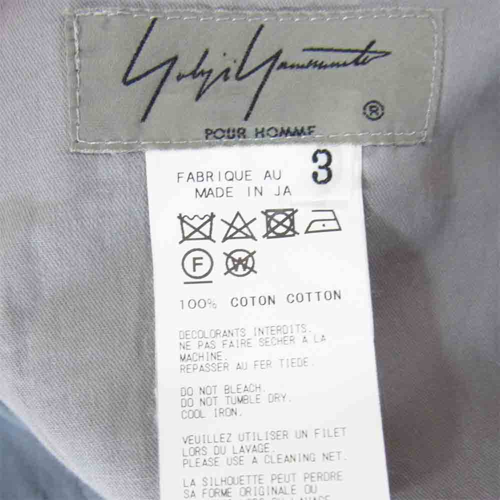 Yohji Yamamoto ヨウジヤマモト POUR HOMME プールオム HW-P78-011 18SS Plain Balloon Pants バルーンパンツ グレー系 3【中古】