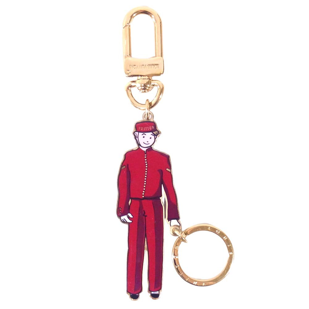 LOUIS VUITTON ルイ・ヴィトン M66493 ポルト クレ グルーム ベルボーイ キーホルダー キーリング レッド系【極上美品】【中古】