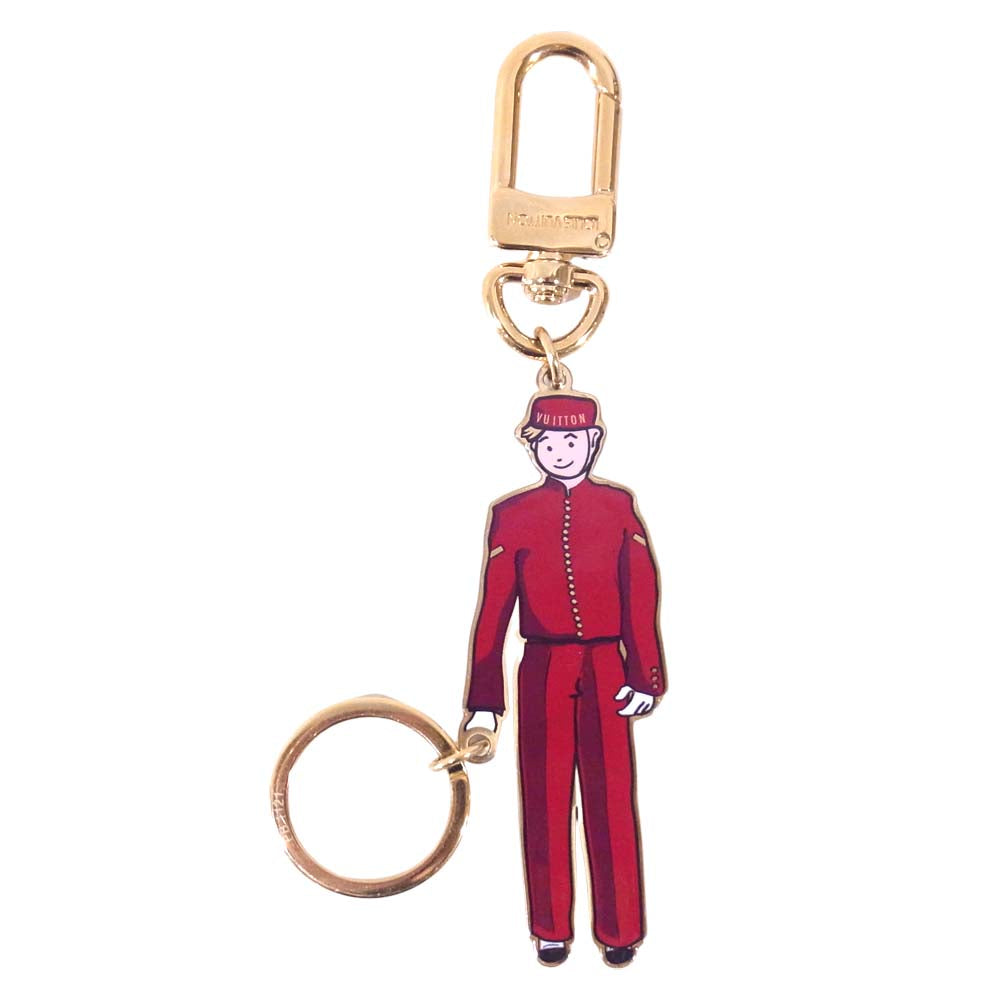 LOUIS VUITTON ルイ・ヴィトン M66493 ポルト クレ グルーム ベルボーイ キーホルダー キーリング レッド系【極上美品】【中古】