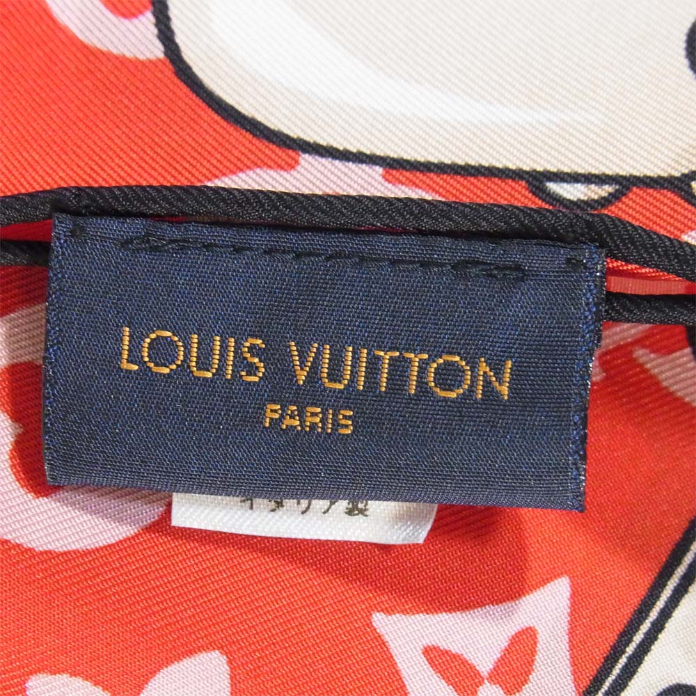 LOUIS VUITTON ルイ・ヴィトン M70693 カレ アニマル シルク スカーフ レッド系【新古品】【未使用】【中古】
