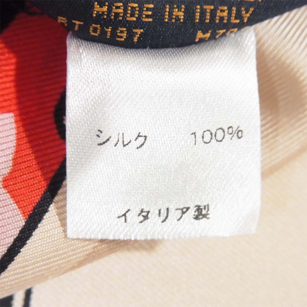LOUIS VUITTON ルイ・ヴィトン M70693 カレ アニマル シルク スカーフ レッド系【新古品】【未使用】【中古】