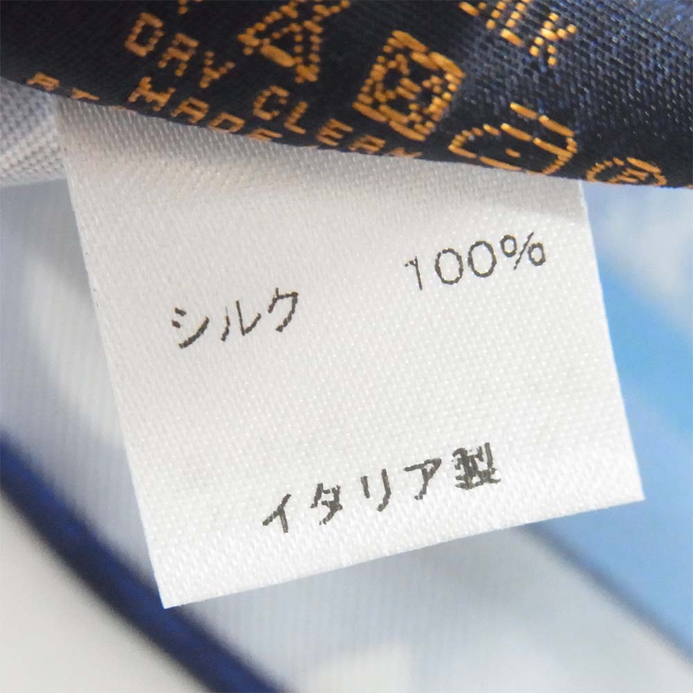 LOUIS VUITTON ルイ・ヴィトン M70692 モノグラム 鯉 スカーフ シルク イタリア製 ライトブルー系【新古品】【未使用】【中古】